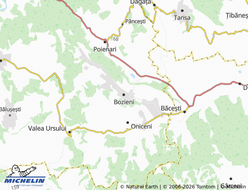 Mappa MICHELIN Bozieni - ViaMichelin