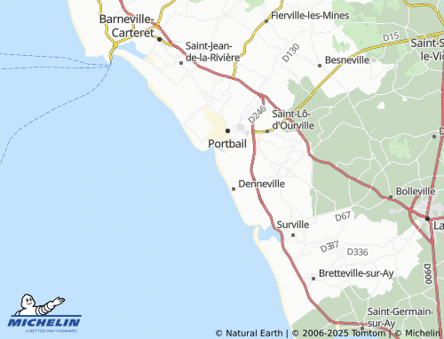 MICHELIN Lindbergh-Plage map - ViaMichelin