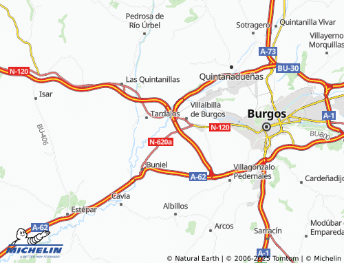 MICHELIN San Mamés de Burgos map - ViaMichelin