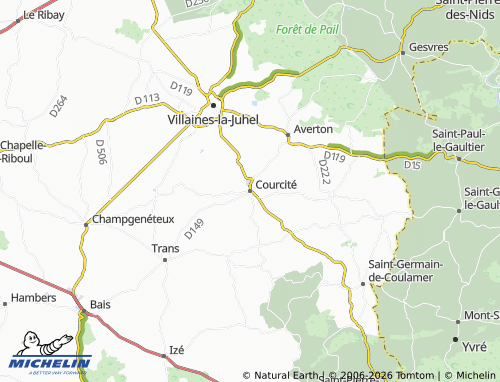 Kaart MICHELIN Courcité - ViaMichelin