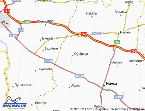 MICHELIN-Landkarte Oğulpaşa - ViaMichelin