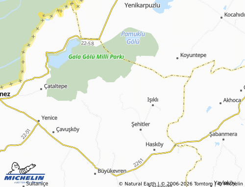 MICHELIN Çandır map - ViaMichelin