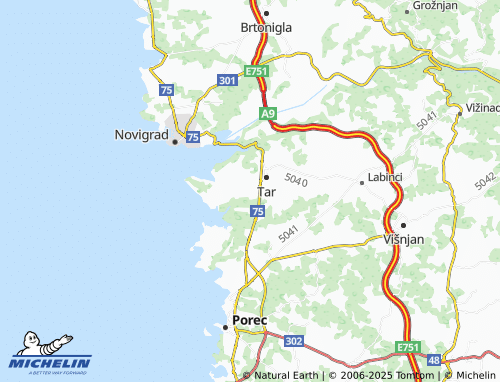 MICHELIN Vabriga map - ViaMichelin