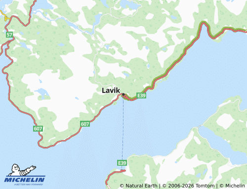 MICHELIN-Landkarte Lavik - ViaMichelin