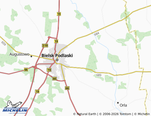 MICHELIN Widowo map - ViaMichelin