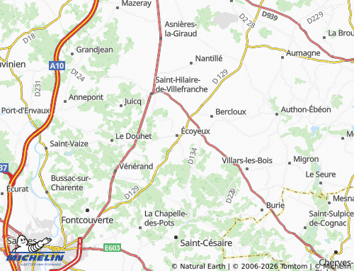 Mapa MICHELIN Écoyeux - ViaMichelin
