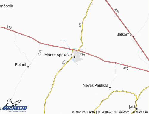 Mappa MICHELIN Monte Aprazível - ViaMichelin