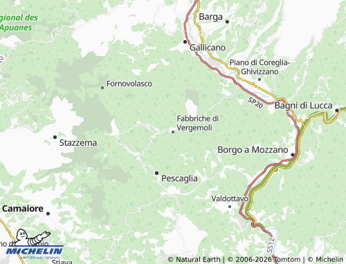 Mapa MICHELIN Fabbriche di Vergemoli - ViaMichelin