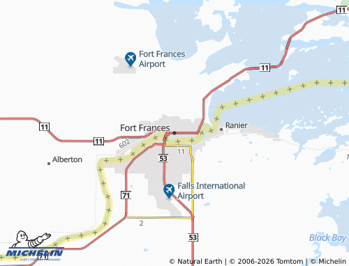 Mappa MICHELIN Fort Frances - ViaMichelin