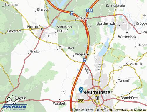 MICHELIN Krogaspe map - ViaMichelin