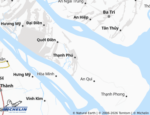Mapa MICHELIN Thạnh Phú - ViaMichelin