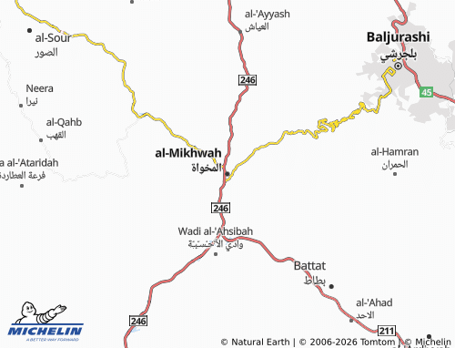 MICHELIN-Landkarte al-Mikhwah - ViaMichelin