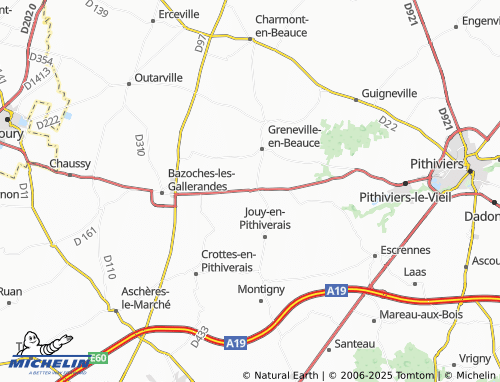 Carte MICHELIN Châtillon-le-Roi - ViaMichelin