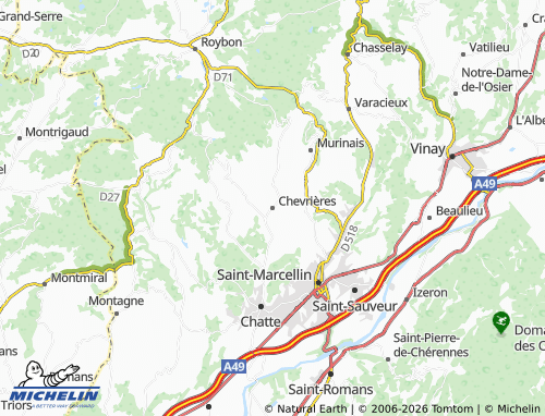 MICHELIN Chevrières map - ViaMichelin