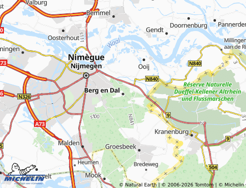Carte MICHELIN Berg en Dal - ViaMichelin