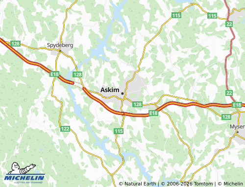 MICHELIN-Landkarte Askim - ViaMichelin