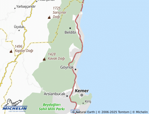 MICHELIN Cumhuriyet map - ViaMichelin