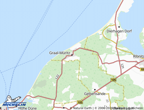 MICHELIN Graal-Müritz map - ViaMichelin
