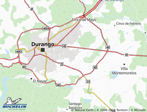 Mappa MICHELIN Victoria de Durango - ViaMichelin