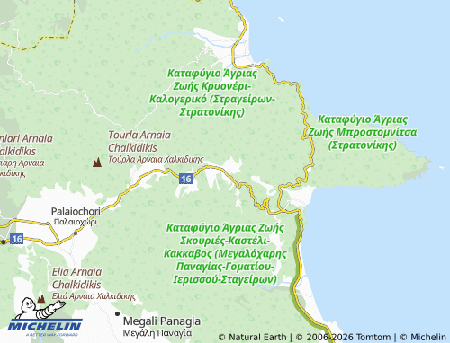 MICHELIN Stratoniki map - ViaMichelin