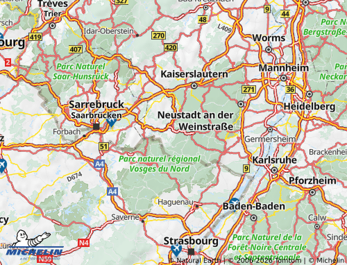 Mappa MICHELIN Pirmasens - ViaMichelin