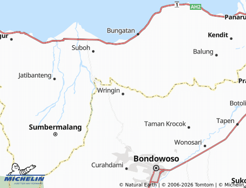 MICHELIN Wringin map - ViaMichelin