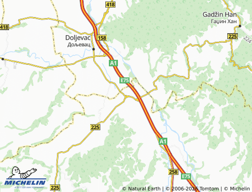 Mapa MICHELIN Brestovac - ViaMichelin