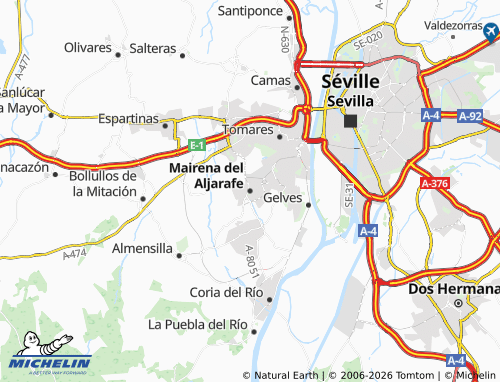 Mapa MICHELIN Mairena del Aljarafe - ViaMichelin