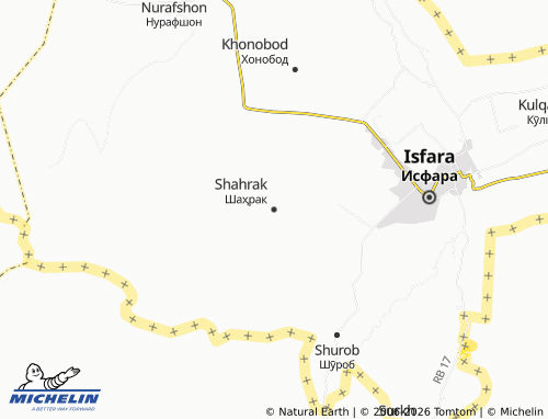 Mappa MICHELIN Shahrak - ViaMichelin