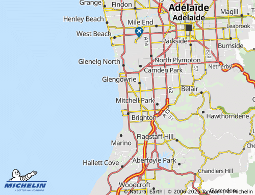 MICHELIN North Brighton map - ViaMichelin