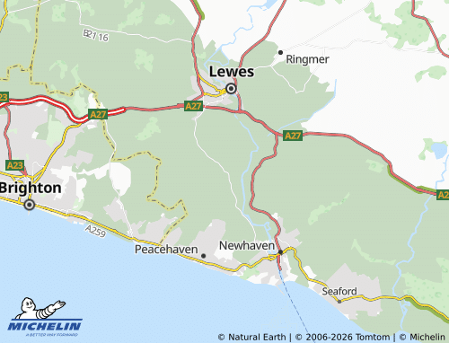 Mapa MICHELIN Rodmell - ViaMichelin