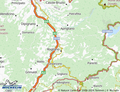 Mapa MICHELIN Santo Stefano di Rogliano - ViaMichelin
