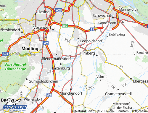 Mapa MICHELIN Achau - ViaMichelin