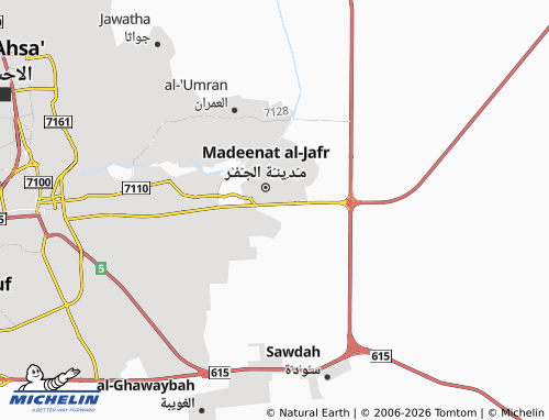 MICHELIN-Landkarte al-Mujsa - ViaMichelin
