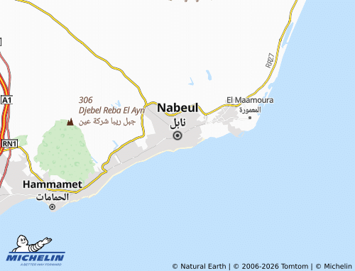 Kaart MICHELIN Nabeul - ViaMichelin