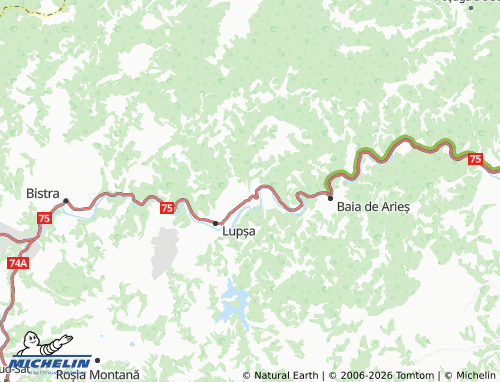 Carte MICHELIN Valea Lupșii - ViaMichelin