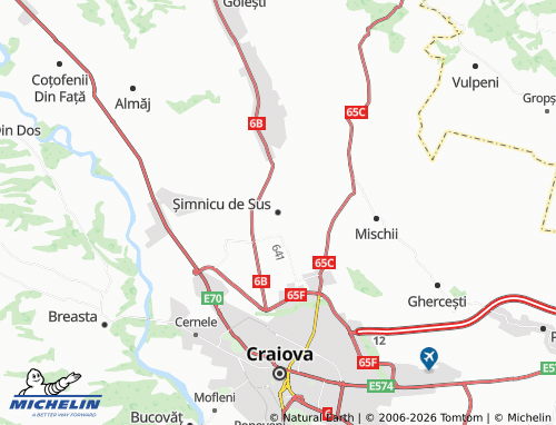 MICHELIN-Landkarte Șimnicu de Sus - ViaMichelin
