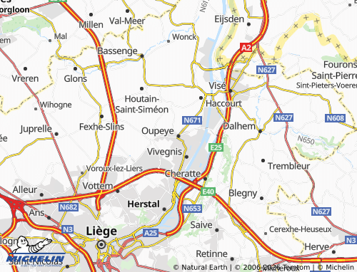 Kaart MICHELIN Oupeye - ViaMichelin