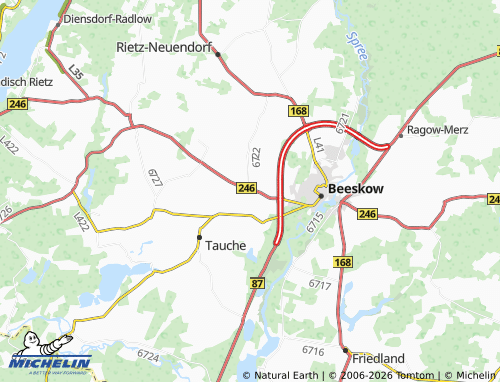 MICHELIN Bornow map - ViaMichelin