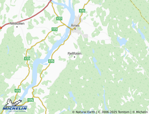 MICHELIN Fjellfoten map - ViaMichelin