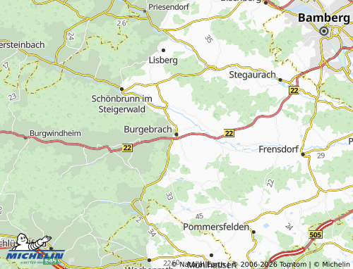 MICHELIN Burgebrach map - ViaMichelin