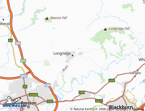 Carte MICHELIN Longridge - ViaMichelin