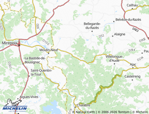 MICHELIN Gueytes-et-Labastide map - ViaMichelin