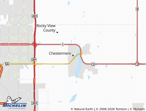 Kaart MICHELIN Chestermere - ViaMichelin