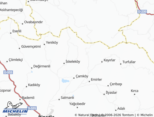 MICHELIN Beğendikler map - ViaMichelin