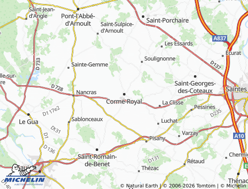Mapa MICHELIN Corme-Royal - ViaMichelin