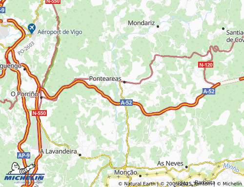 MICHELIN Angoares (San Pedro) map - ViaMichelin