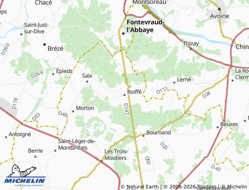 Mapa MICHELIN Roiffé - ViaMichelin