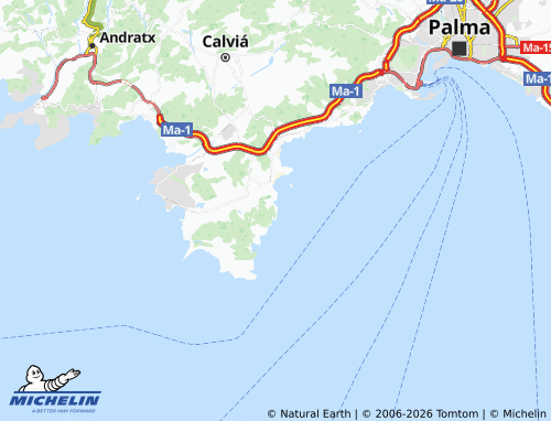 Mapa MICHELIN Cala Vinyes - ViaMichelin