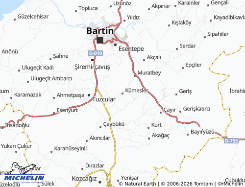 MICHELIN Kümesler map - ViaMichelin